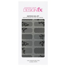 데싱디바 디자인 FX 네일스티커, 넘버포 블랙, 1개, 1개