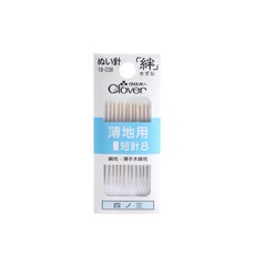 CLOVER 薄布料用短針8號, 1組