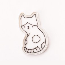 요염 고양이 쿠키커터+스탬프, 1개