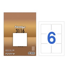폼텍 라벨 LQ-3116 (6라벨20매/권), 1개