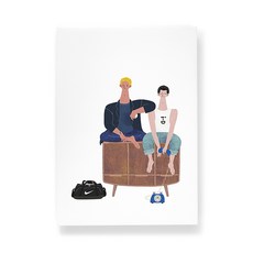 일러스트액자 Two Guys, 캔버스