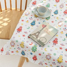  [아포아룸] 로봇 화이트 방수식탁보 