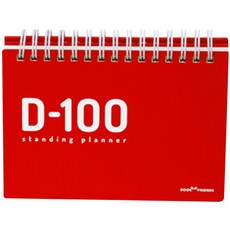 북프렌즈 D-100 스탠딩 플래너, 레드, 1개
