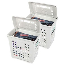 주연화학 해피 뚜껑바구니, 그레이, 2개