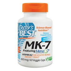 Doctors Best 내추럴 비타민 K2 With MK-7 100mcg 베지 캡, 60개입
