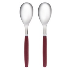 [바보사랑]마호커트러리틴트 성인용 양식숟가락 2개세트, 버건디와인, 2개