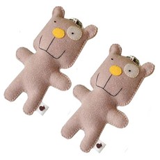 [난쟁이똥자루] (펠트DIY) 열쇠고리(DIY-11) 멍멍이(색실포함안됨), 2개