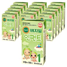 베지밀 인펀트 1단계 아기두유 190ml, 콩유아식, 16개