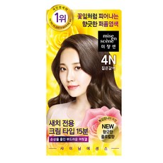 미쟝센 샤이닝 에센스 새치전용 염색제, 4N 짙은갈색, 1개