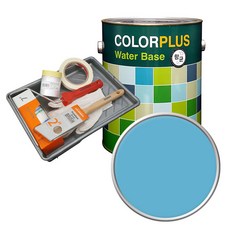 노루페인트 컬러플러스 페인트 4L + 도구 세트, 스카이모비딕, 1세트