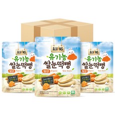 엘빈즈 유기농 쌀눈떡뻥, 당근, 30g, 3개
