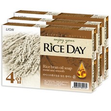 라이스데이 비누 윤 4입, 400g, 3개