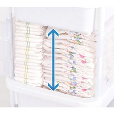 리빙스마일 포켓형 기저귀 정리함 직사각형 3단, 화이트, 1개