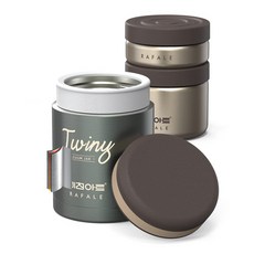 키친아트 라팔 트위니 보온 도시락 세트 1080ml, 혼합색상, 1개