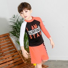 고잉키즈 키즈용 아이엠 트렁크 래쉬가드 상하의세트