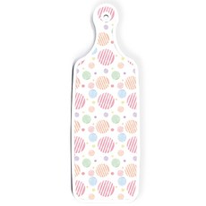 로엠디자인 양면 서빙도마 소나무두목색, 라인원형, 1개
