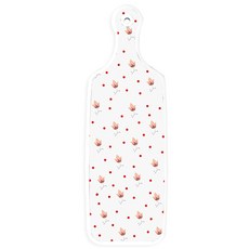 로엠디자인 양면 서빙도마 보드 그린봉선화, 홍황색플라워, 1개