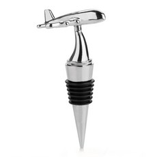 비스키 어빙 젯 보틀 와인스토퍼, Silver+Black, 1개