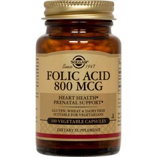 솔가 엽산 800mcg 베지터블 캡슐, 100개입, 1개