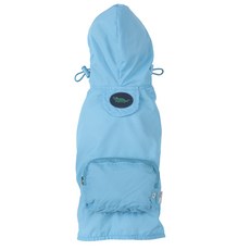 Fabdog 팩커블 강아지 레인코트, Light Blue