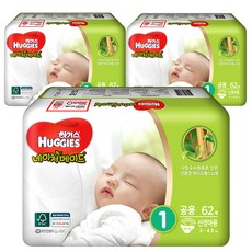 하기스 네이처메이드 밴드형 기저귀 아동공용 신생아용 1단계(3~4.5kg)