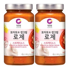 청정원 로제 스파게티 소스, 600g, 2개입