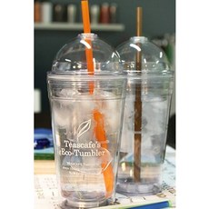 티스카페 더블 아이스 텀블러, 입싹타임 (화이트로고), 530ml, 1개