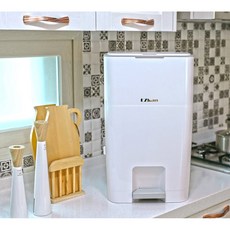 이지캔 기저귀 쓰레기통 EZ-270 + EZ-280R 리필1롤, 화이트, 27L