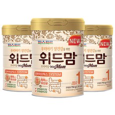 파스퇴르 프리미엄 뉴위드맘 분유 1단계, 750g, 3개