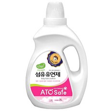 아토세이프 로하스인증 유아 섬유유연제 파우더리향 용기형, 1개, 2L