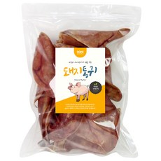 웁스 강아지 간식 500g, 돼지 통귀, 1개 돼지 통귀, 1개