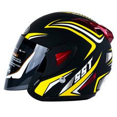 SST 오토바이 헬멧 K7, 무광블랙 옐로우