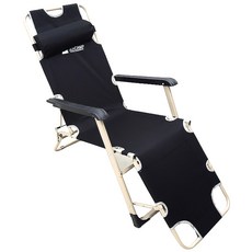 캠핑 의자-추천-조아캠프 릴렉스 침대의자 특대형, 블랙, 1개