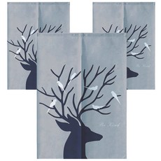 아리코 북유럽 사슴 방문가리개 커튼 3p