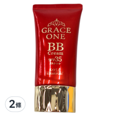 KOSE 高絲 GRACE ONE 極上活妍特濃彈力BB霜 SPF35 PA+++, 保濕乳霜, 粉底液, 溫水可卸, 明亮色, 50g, 2條