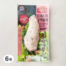 사조안심닭가슴살블랙페퍼, 100g, 1개입, 6개