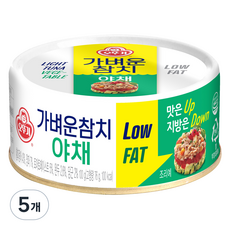 오뚜기 가벼운 참치 야채, 100g, 5개