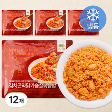 한우물 김치 곤약 닭가슴살 볶음밥 (냉동), 200g, 12개