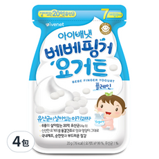 韓國 ivenet 豆豆餅乾, 優格風味, 4包, 20g