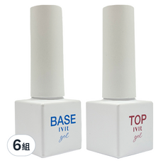 SM IVIT 美甲組, 5ml 基底油 + NON 坦塗 5ml, 凝膠底膠5ml+免清上層膠5ml, 6組