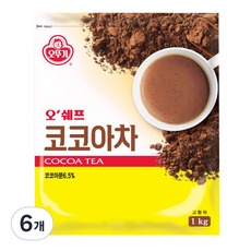 오뚜기 오쉐프 코코아차, 1kg, 6개, 1개