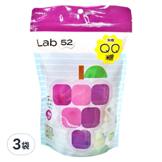 Lab52 齒妍堂 無糖QQ糖, 葡萄口味, 87.5g, 3袋
