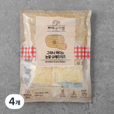 쁘띠구르망 그라나파다노 눈꽃슈레드 치즈, 200g, 4개