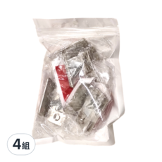 理享家 櫥櫃自動關門隱形門扣, 4個, 免打洞磁吸式, 1.7*4.2cm, 銀色輕薄款, 4組, 4.2 x 1.7cm