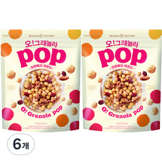 오그래놀라 팝 크랜베리 아몬드, 520g, 6개 - 오그레