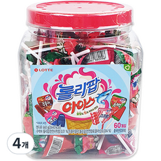 롯데제과 롤리팝 아이스 캔디, 660g, 4개