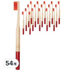 트레이드미 순한 대나무 칫솔 컬러모 레드, 54개, 1개입