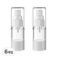 DM 뷰티 휴대용 스프레이 플랫 진공 공병 15ml, 혼합 색상, 6개입