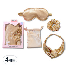 Scawiz高級絲綢睡眠眼罩組 金色, 4套