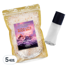 로얄푸드 히말라야 굵은 핑크소금 + 그라인더 세트, 1kg, 5세트